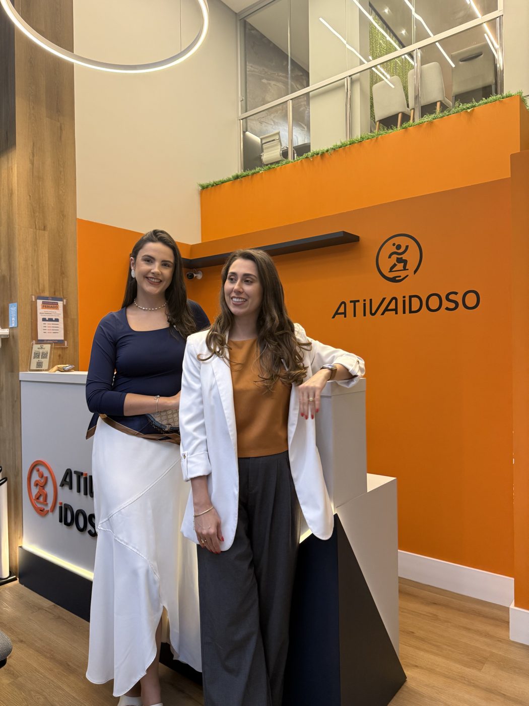 Larissa e Maíra na unidade ATIVAIDOSO